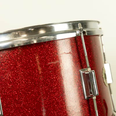 Vintage Kent Red Sparkle 14x22 9x13 and 13x14 Drum Set image 14