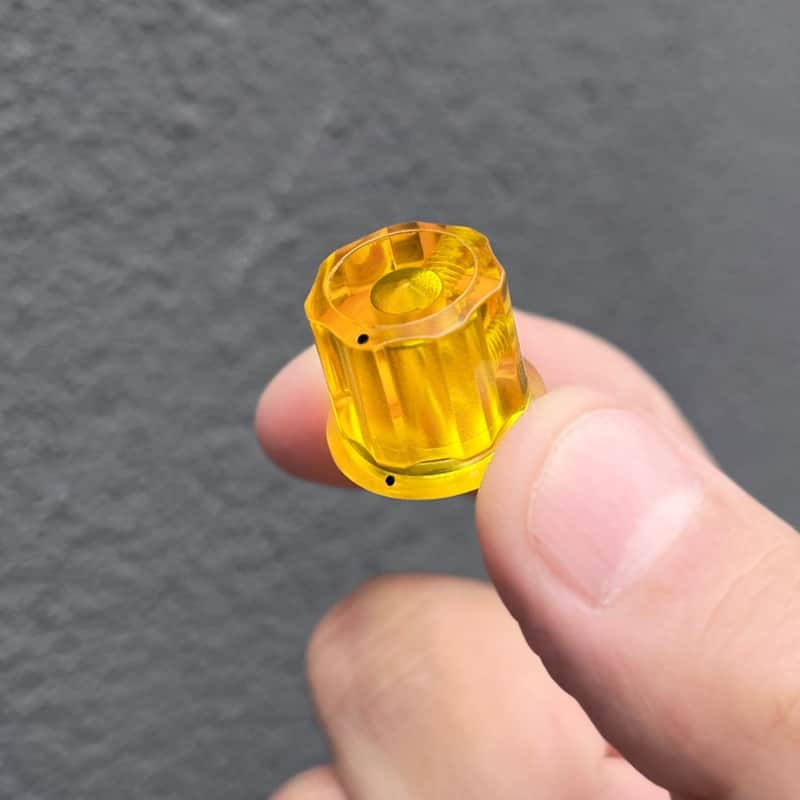 Moog Clone Knob Transparent Yellow image 1