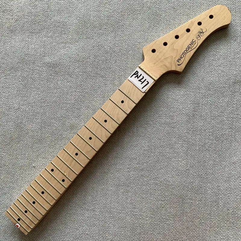 Short Scale Maple Wood Guitar Mini Neck, 21 Frets Fingerboard image 1