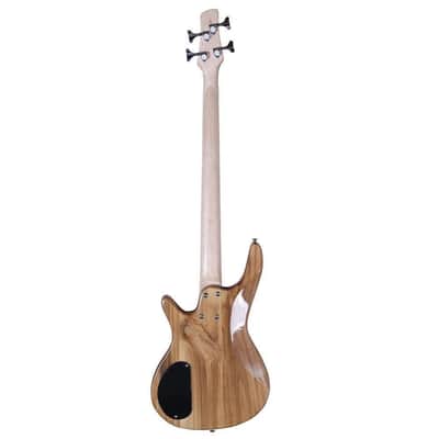 Bass Guitar Natural Wood 4 Strings Electric With Bag Wrench Tool image 3