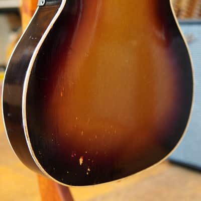 Lee Gibbs USA Concertone Archtop Acoustic Guitar Late 1950s Gold Burst w/Chipboard Case image 17