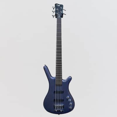 Warwick RockBass Corvette Basic 5 String Electric Bass Guitar - Ocean Blue Trans Satin image 5