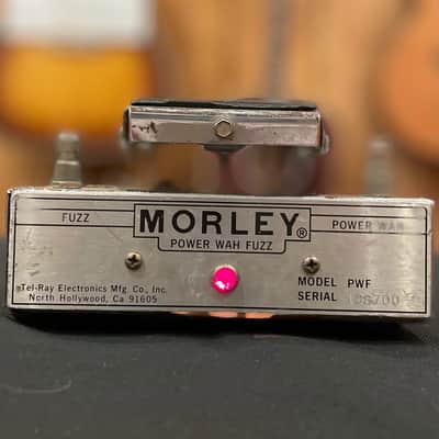 Vintage Morley PFW Power Fuzz Wah Pedal for Electric Guitar & Bass Silver w Power imagen 2