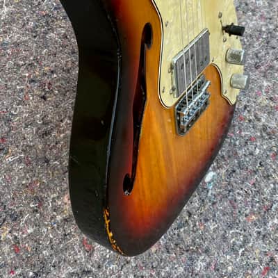 Fender Telecaster Thinline 1972 - Sunburst - Maple fingerboard image 5