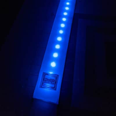 LED Guitar Strap Handmade White One Button Control Rechargeable With Charger add on image 2