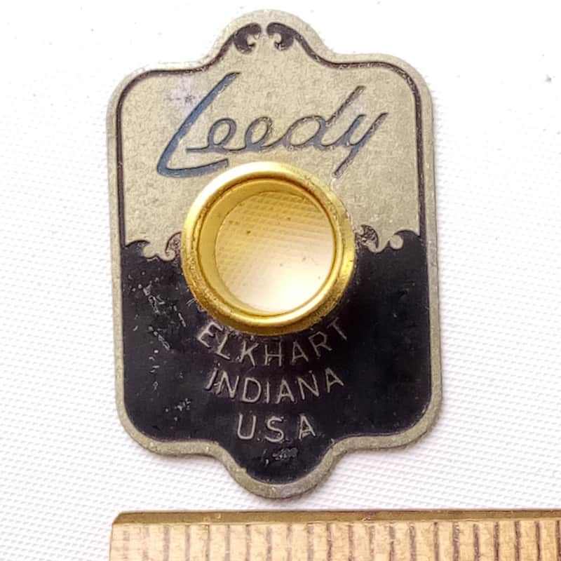 Leedy Elkhart Indiana USA Blue/Aluminum Badge Snare/Bass/Tom Drum+OG Grommet 40s image 1