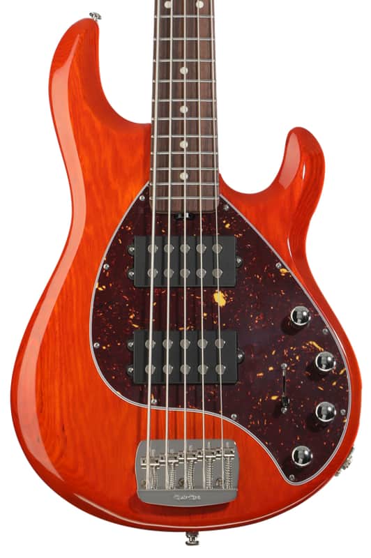 Ernie Ball Music Man StingRay 5 Special HH 5-string Electric Bass Guitar - Translucent Orange  Rosewood Fingerboard image 1