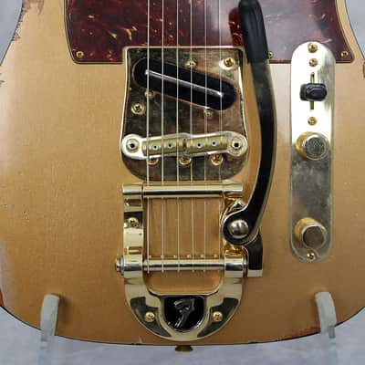 Fender Custom Shop Limited Edition Bow Tie Telecaster 2026 Aged Firemist Gold image 4