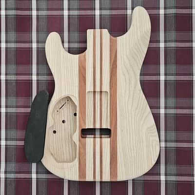 Woodtech Routing - 2 pc. Swamp Ash - Rear Controls - Stratocaster Striper Body - Unfinished image 2