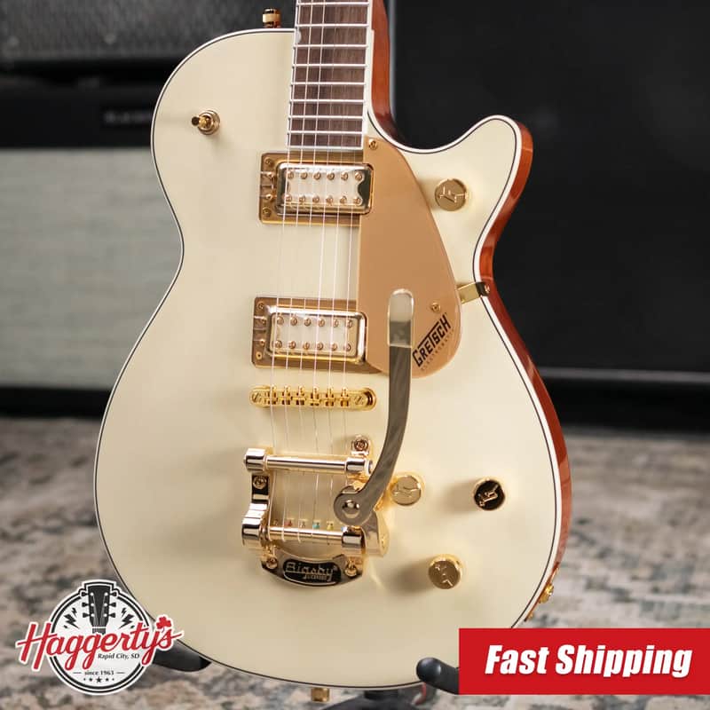 Gretsch Electromatic Pristine LTD Jet Single-Cut With Bigsby Electric Guitar - White Gold - Demo image 1