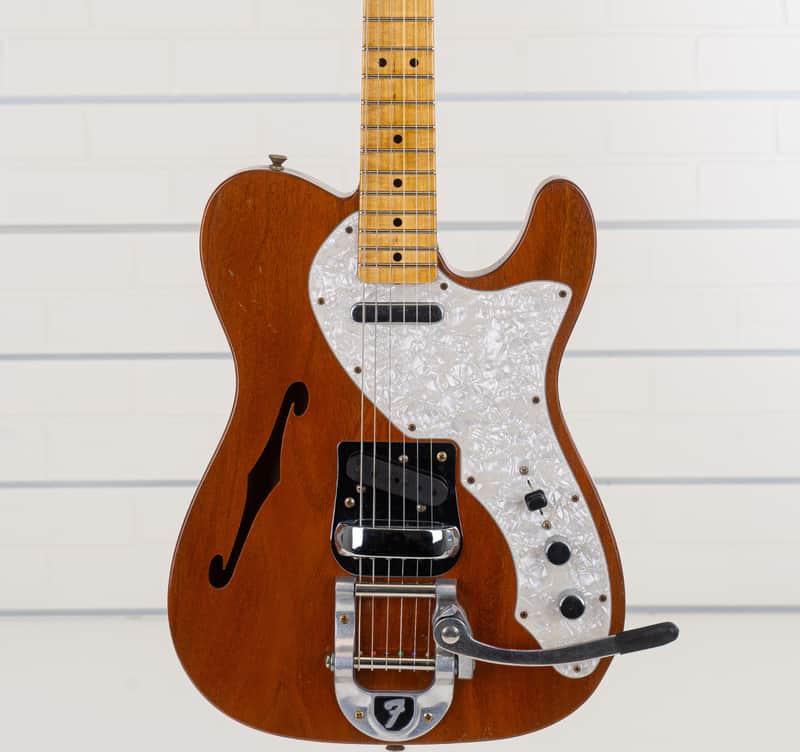 Fender Custom Shop '68 Telecaster Thinline Journeyman Relic Limited Edition Electric Guitar, Maple Fingerboard, Aged Natural image 1