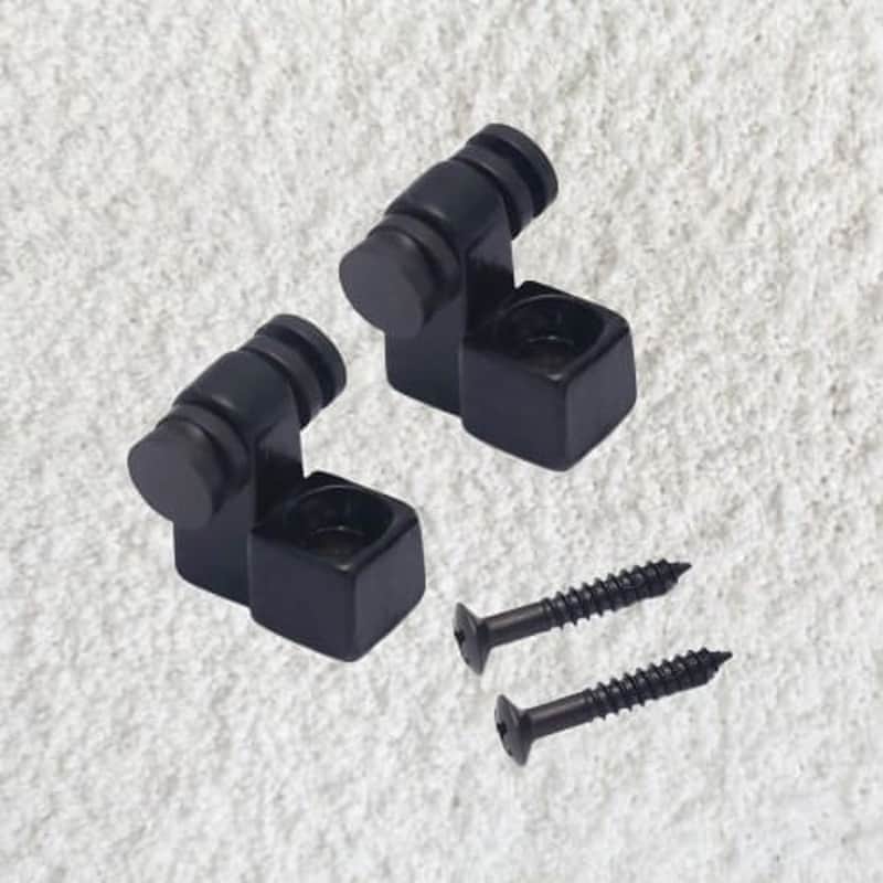Guitar Roller String Trees String Retainer Guides Compatible With Strat Tele Style Electric Guitar Parts Replacement With Mounting Screws Pack Of 2Pcs Black. image 1