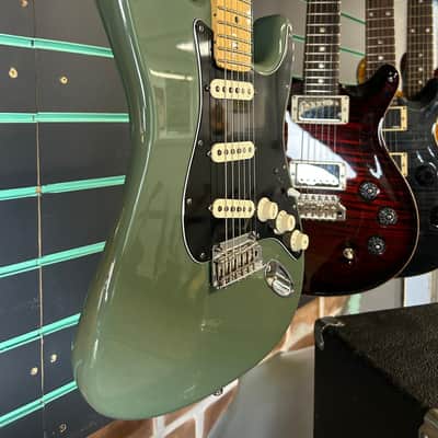 Fender American Professional Stratocaster Antique Olive 2017 Electric Guitar image 3