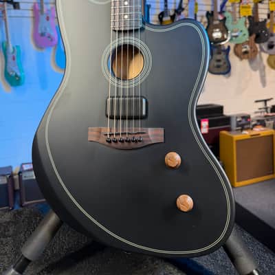 Fender Acoustasonic Standard Jazzmaster Acoustic-electric Guitar - Black, Free Plek 923 image 2