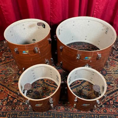 1970s Ludwig Big Beat 3-Ply Drum Set Mahogany Cortex 22/12/13/16 image 23