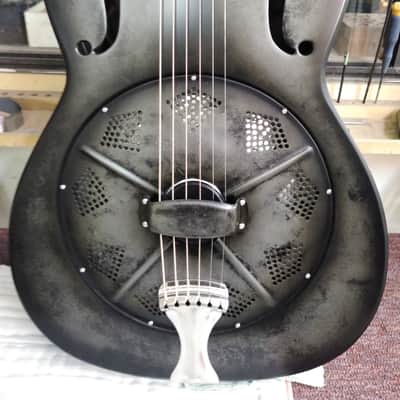 National Reso-Phonic NRP B-Series Black Rust Steel Bodied 14 Fret 2024 Black Rust image 1