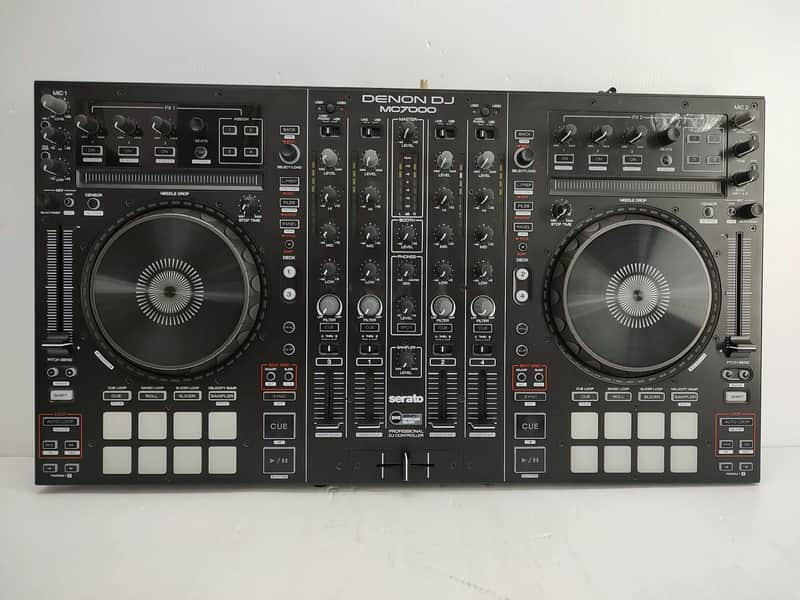 Denon MC-7000 4-Channel DJ Controller with Duo USB Interfaces 2020's - Black image 1
