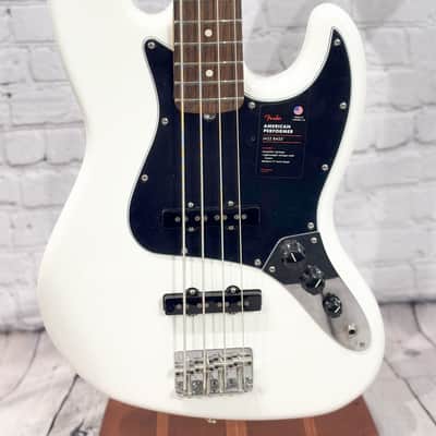 Fender American Performer Jazz Bass with Rosewood Fretboard Arctic White 2022 image 2