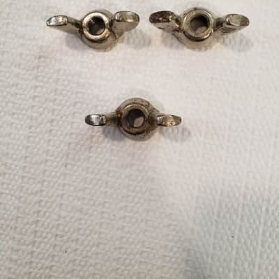 Cymbal Stand Wing Nuts 1940s - 3 In Total…Nickel….Worldwide Shipping… image 1