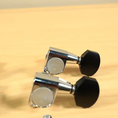 Gotoh SG360 Mini 3x3 Schaller Style Chrome Tuning Black Buttons Japan image 8
