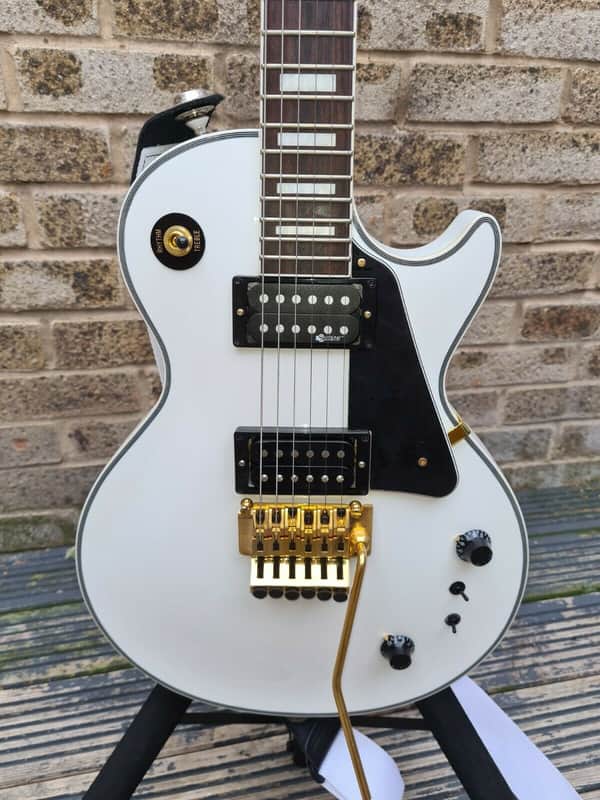 Burny Burny Les Paul With Sustainer And Floyd Rose White | Reverb