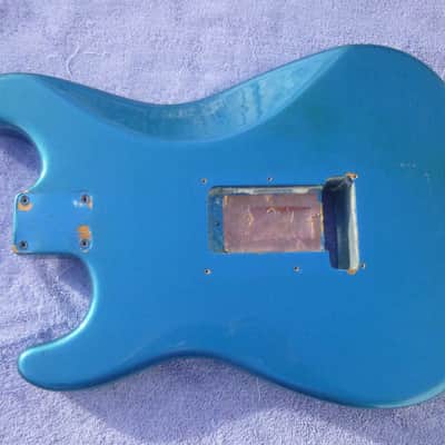 1989 Fender USA Stratocaster relic blue AVRI Reissue Strat guitar body, made by Oscar Pallares image 6