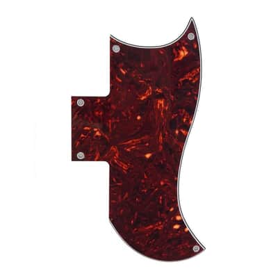 Gibson SG 61' Reissue Half Face Pickguard - 4-Ply Black Pearl image 3