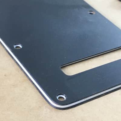 Fender Vintage Reissue Black Relic Knobs Strat Pickup Covers Back Plate Guitar Tremolo Cover Complete Set image 2