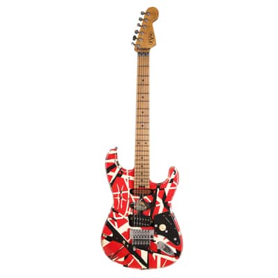EVH Striped Series Frankie Red/White/Black Relic 2021 image 2