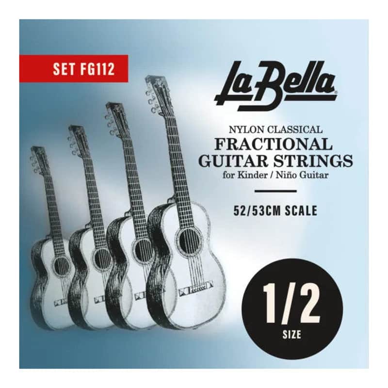 La Bella FG112 Classical Fractional Guitar Nylon Strings - 1/2 Size image 1