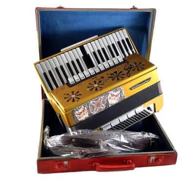 Custom Made Top Professional ACCORDION WELTMEISTER STELLA 120 bass, 16 reg. + Hard Case & New High Quality Leather Shoulder Straps ~ Refurbished - Certificate -VIDEO image 23