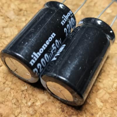 2200uF 50V 105℃ Electrolytic capacitor x2pcs : NICHICON JAPAN image 2