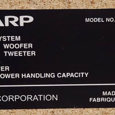 Sharp Sharp Speaker System CP-DK225 speakers (pair) 90s image 6