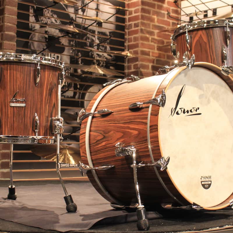 Sonor Vintage Series 3pcs Rosewood Semi Gloss Drum Set Rosewoo…