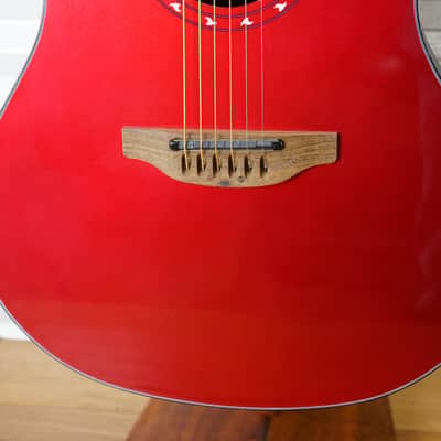 Ovation 1516 Ultra Series Mid-Depth Acoustic-Electric Guitar - Vampira Red image 6