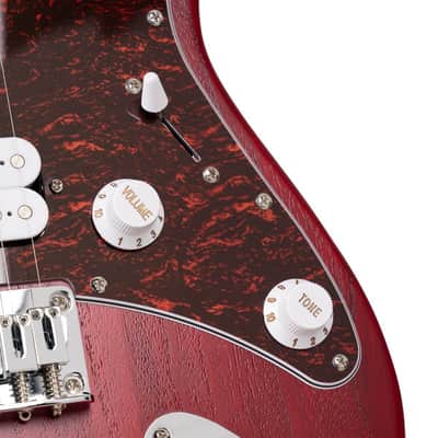 Cort G100 HH G Series Double Cutaway Electric Guitar - Open Pore Black Cherry (G100HHOPBC-U) image 11