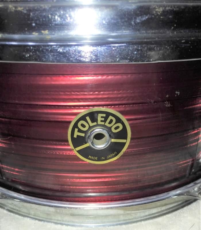 Toledo 6 lug snare 14" x 5 1/2 " 1960's Burnished Red Strata? image 1