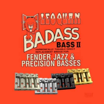 Leo Quan BADASS II is back 4 string Black bass bridge fits Fender Precision Jazz Telecaster image 2