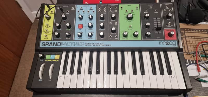 Moog Grandmother 32-Key Semi-Modular Analog Synthesizer 2018 - Present - Black / Multi-Colored Panel image 1