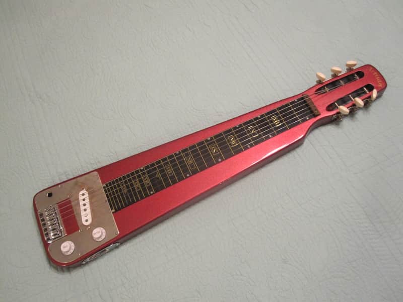 Artisan lap steel red metal flake with upgrades. image 1