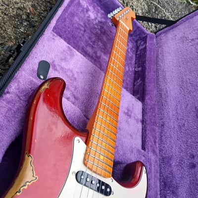 Custom Strat Candy Apple Red Rocker Relic Finish image 8