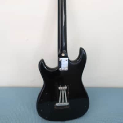 Vintage 1980s 1990s Memphis Teisco K Mart Brand Mini Black Metal Head Shredder Travel Kids Guitar Youth Junior 3/4 Travel Office Tour Bus Backstage Warm Up Guitar Loud Punchy Tone Fun! image 7