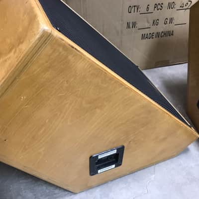 Used CGM 2 Passive Floor Monitors Pair of Speakers 200 watts Wood Outside Cover Set of 2 ARM-112H-1 Link Outputs image 4