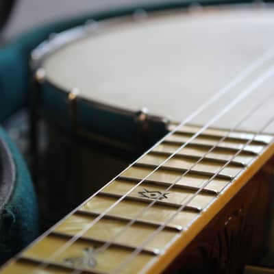 1930's Stromberg-Voisinet Serenader Carved Pearled 4-String Tenor Banjo image 15
