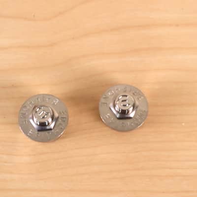Epiphone Les Paul Custom Guitar Locking Strap Buttons Pair of Two Silver image 2