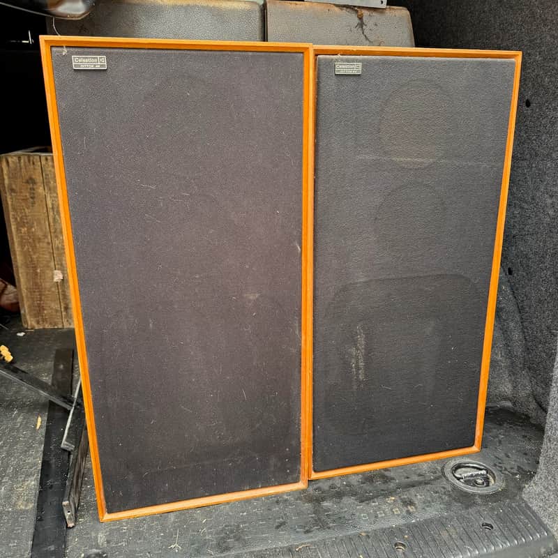 Matched Pair 2x Vintage Celestion Ditton 44 British Hifi Wooden Speakers image 1