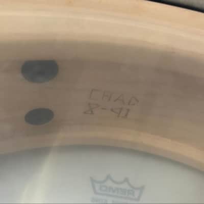Chad Smith owned snare by Ross Garfield, signed image 4
