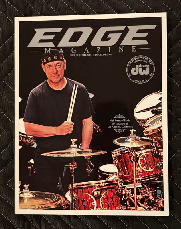 DW Edge Magazine Issue 10 - 2012-2013 - Neil Peart Cover and Story image 1