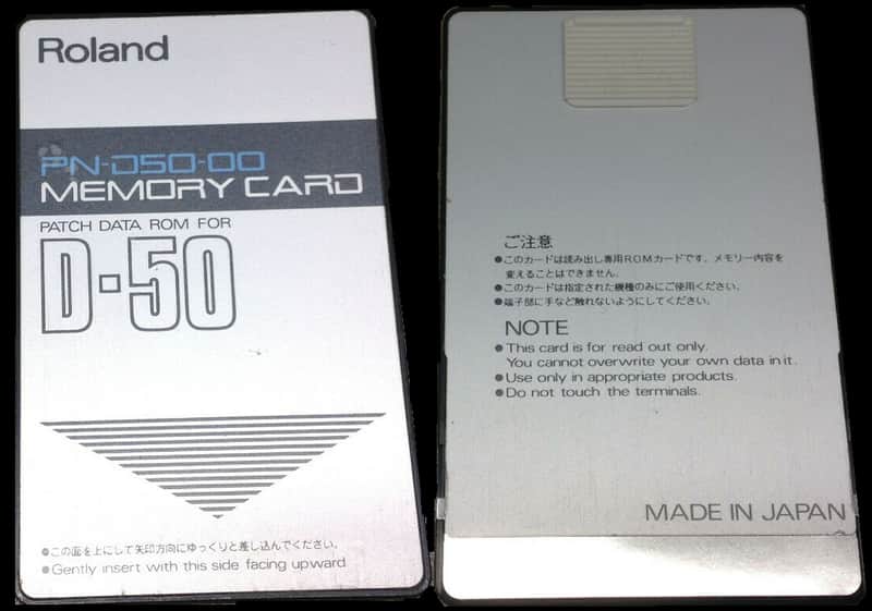 ROLAND PN-D50-00 MEMORY CARD DATA ROM For SYNTH MODULE D550 KEYBOARD D50 FACTORY PRESETS image 1