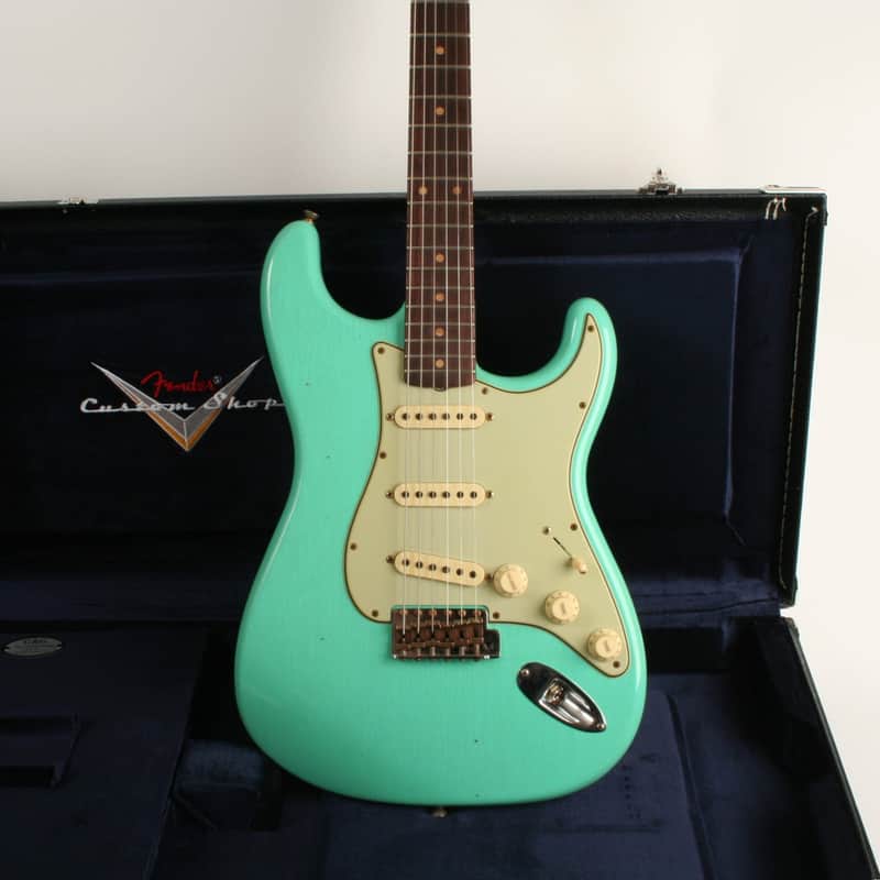 Fender Custom Shop 1959 Stratocaster Journeyman Relic Super Faded Aged Sea Foam Green 3557 image 1